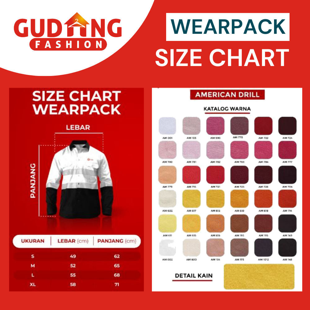 Wear Pack - Size Chart